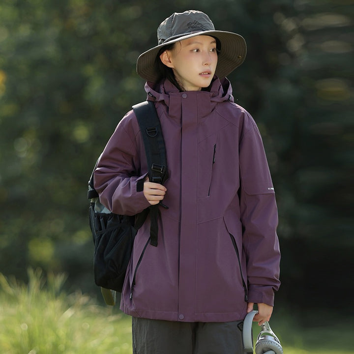 Herren Zweifarbige Wind- und Wasserabweisende Softshelljacke mit Kapuze Drune
