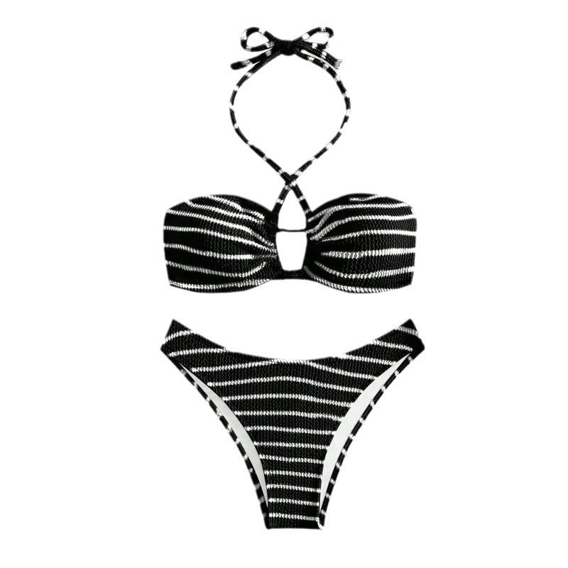 Damen Bandeau-Bikini mit verspieltem Schnitt und trendigen Bindebändern Drune