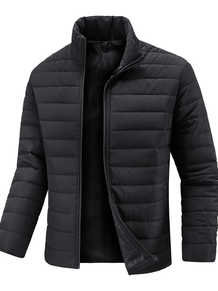 Herren Slim Fit Ultraleichte Thermosteppjacke mit hohem Stehkragen Drune