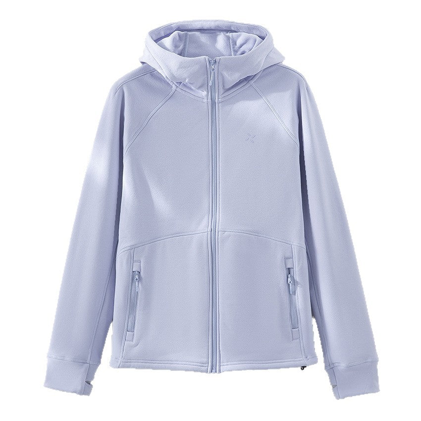 Damen Kapuzen-Fleecejacke mit durchgehendem Reißverschluss, ergonomischen Nähten und Reißverschlusstaschen Drune