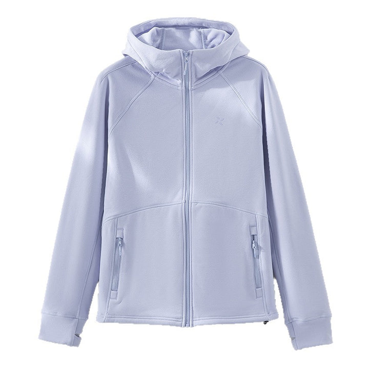 Damen Kapuzen-Fleecejacke mit durchgehendem Reißverschluss, ergonomischen Nähten und Reißverschlusstaschen Drune