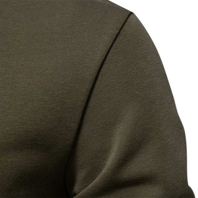 Herren nan klassisches Rundhals-Sweatshirt aus schwerer Baumwollmischung mit angerauter Innenseite und gerippten Bündchen Drune