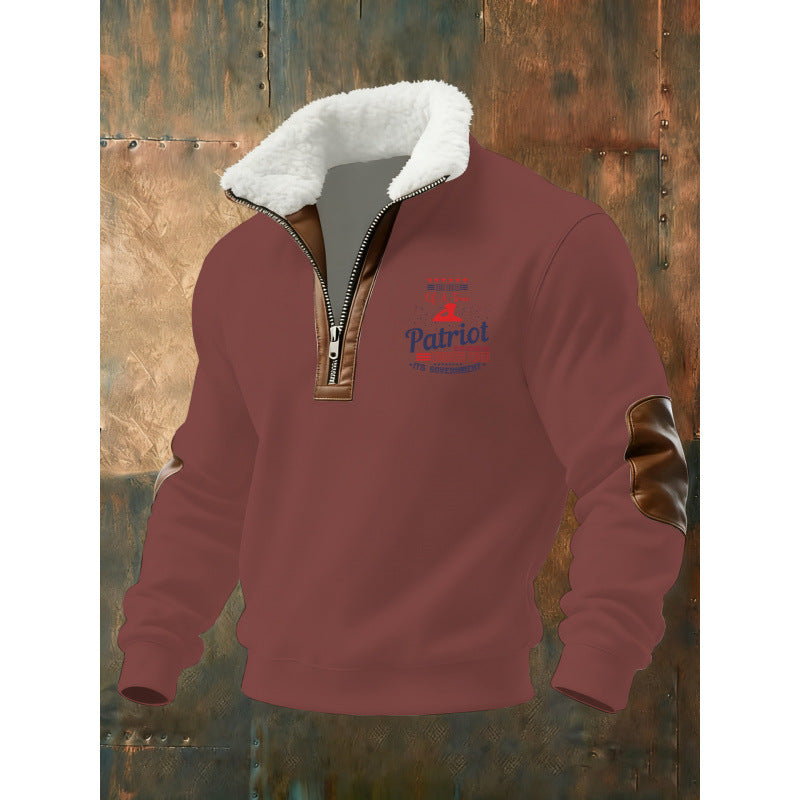 Herren Klassischer Kapuzenpullover mit Fleece-Detail Drune