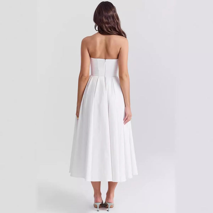 Damen elegantes corsagenfreies Abendkleid Drune