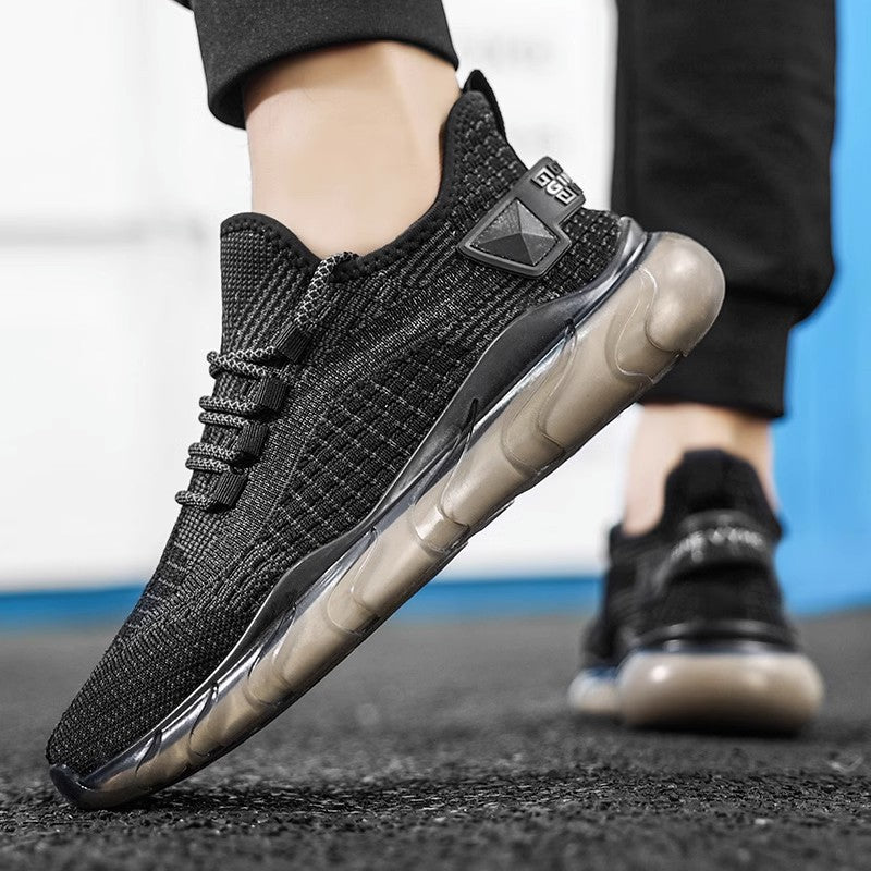 Unisex leichte Strick-Runner mit flexibler Air-Cell-Zwischensohle und gepolstertem Sockeneinstieg Drune