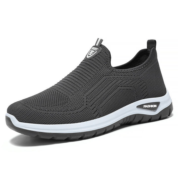 Herren Atmungsaktive Slip-On Sneakers mit flexiblem Strick-Obermaterial und dämpfender Sohle Drune