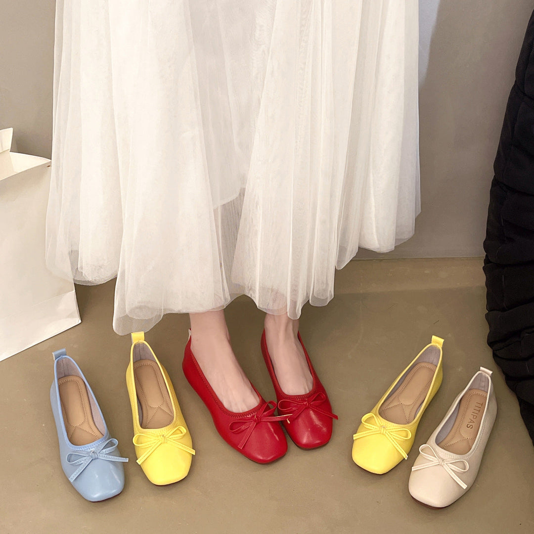Damen Ballerinas mit süßem Schleifen-Design und komfortabler Sohle Drune