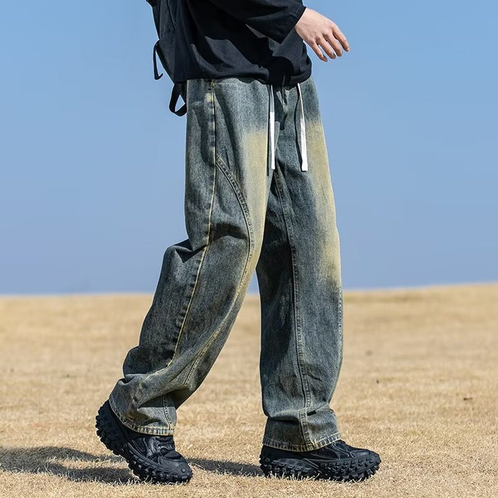 Herren Weitgeschnittene Denim-Hose Drune 1787982091