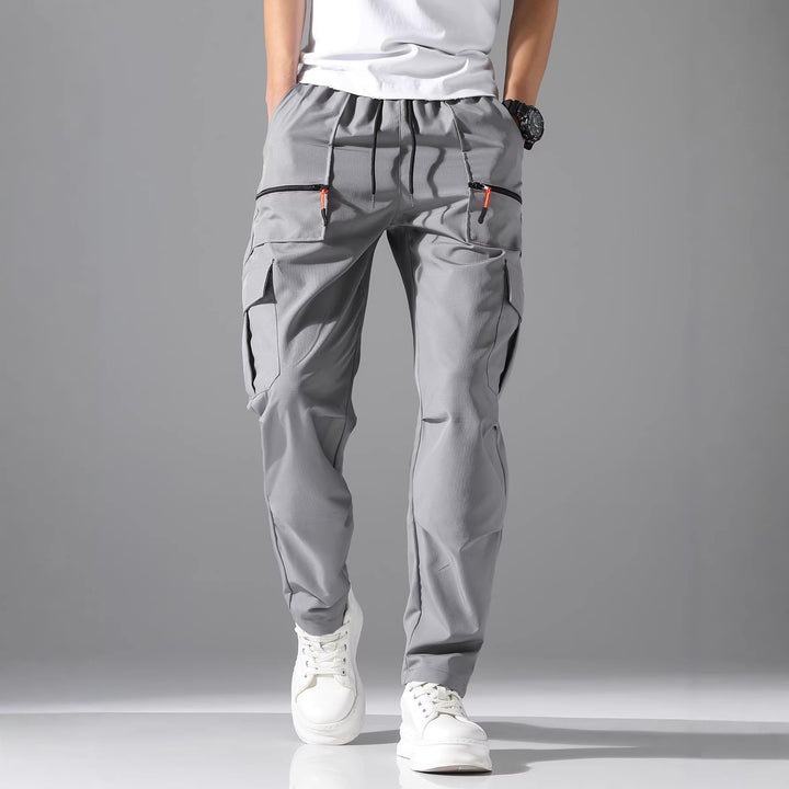 Herren Utility-Cargohose mit Reißverschlusstaschen, Tunnelzugbund & vorgeformten Kniepartien Drune