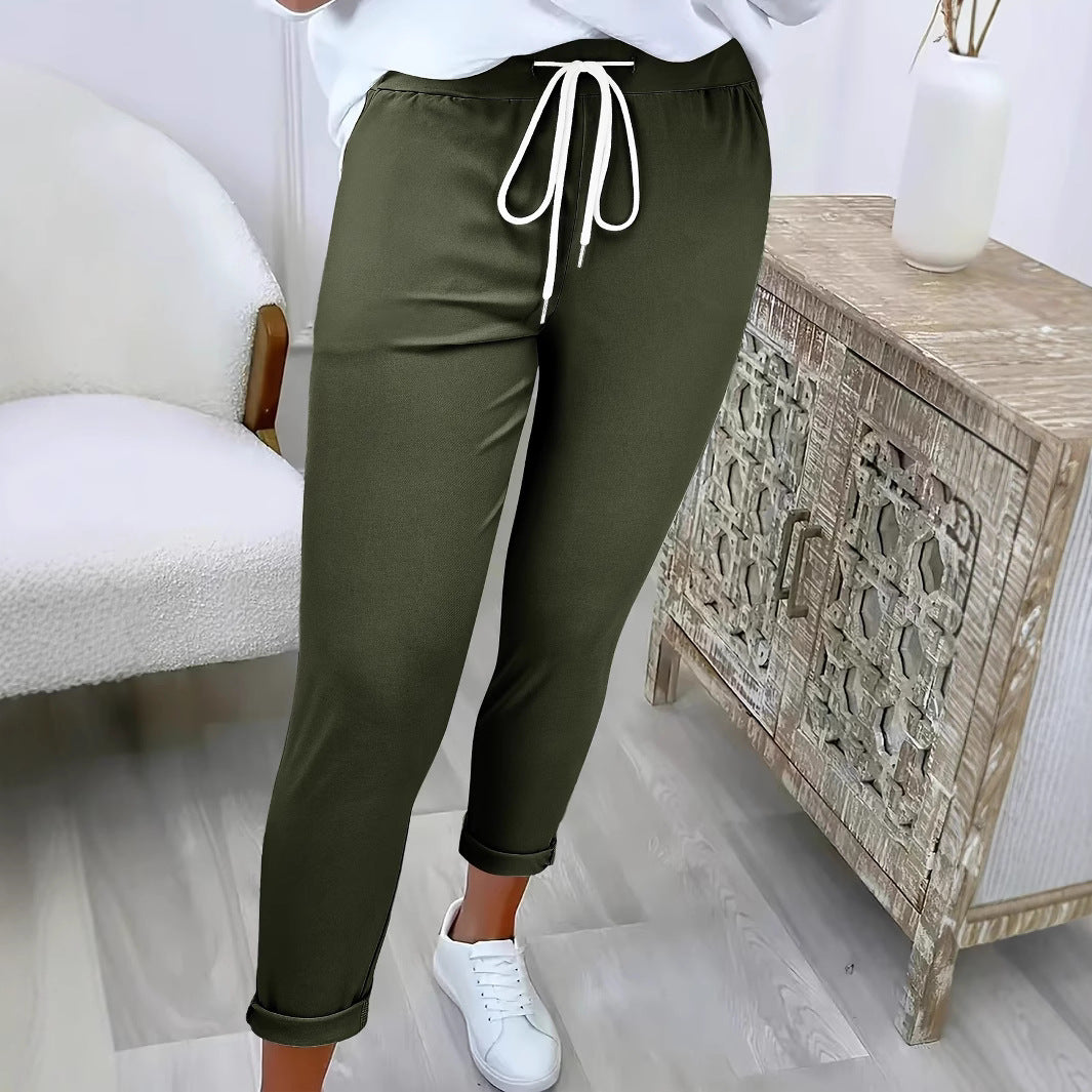 Damen Komfortable Freizeithose mit elastischem Bund Drune