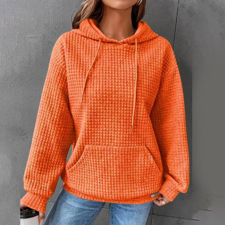 Damen luftiger Hoodie mit strukturiertem Gewebe und Kapuze Drune