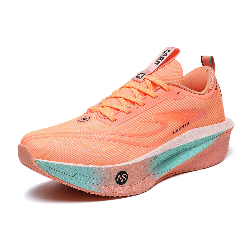 Unisex fließende Race-Performance-Sneaker mit hochprofilierter reaktiver Schaum-Zwischensohle und nahtlosem Leichtstrick-Obermaterial Drune