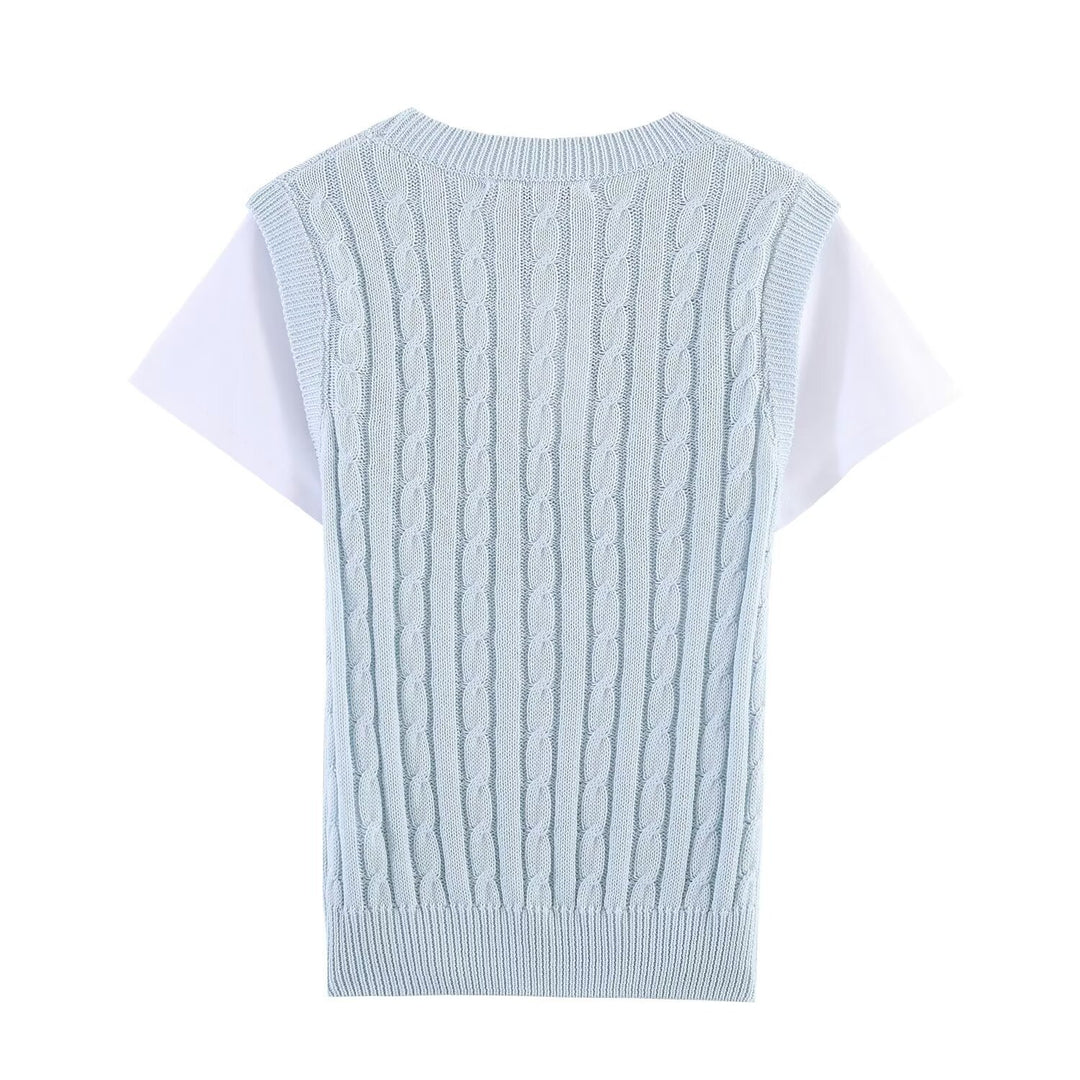 Damen Strickoberteil mit lässigem Schnitt und innovativem Layering Drune