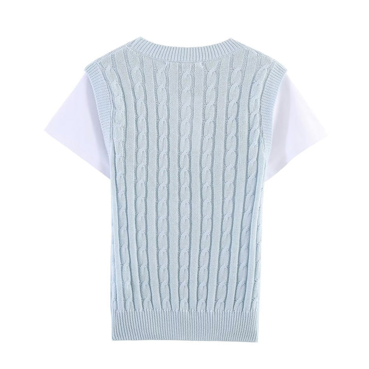 Damen Strickoberteil mit lässigem Schnitt und innovativem Layering Drune