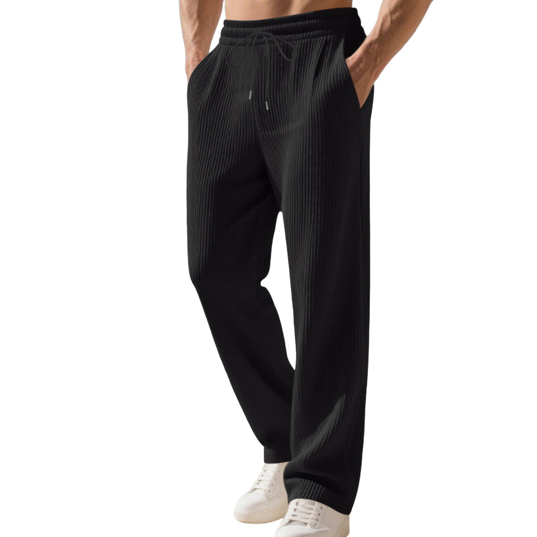 Herren Relaxed-Fit Strick-Jogginghose mit feiner Rippstruktur Drune