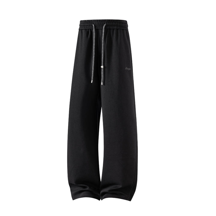 Unisex Baumwoll-Jogginghose mit weitem Bein und Kordelzug Drune