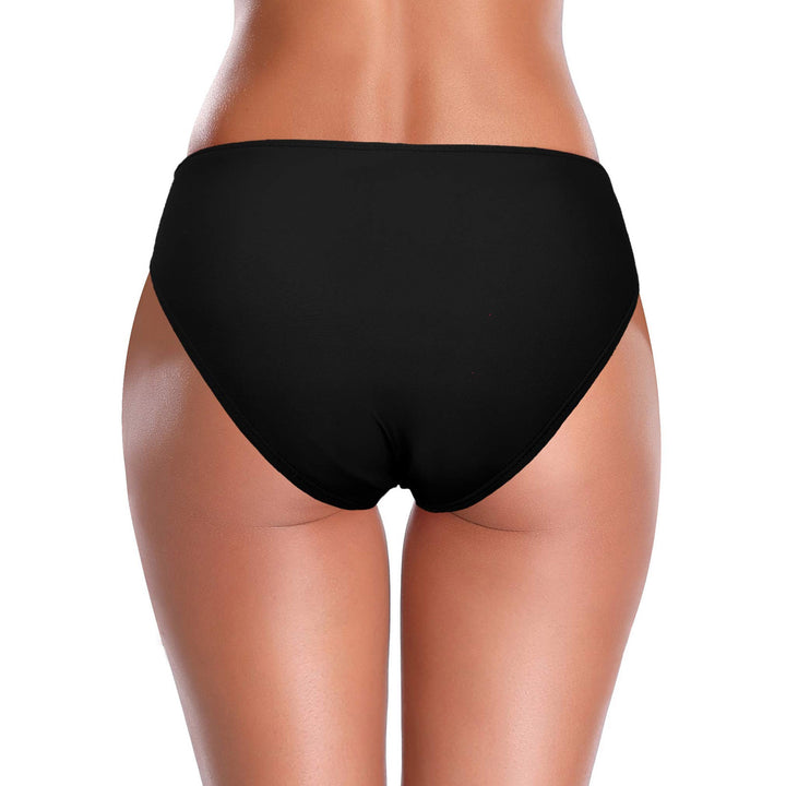 Damen Hochtaillierte Bikinihose mit Raffung Drune