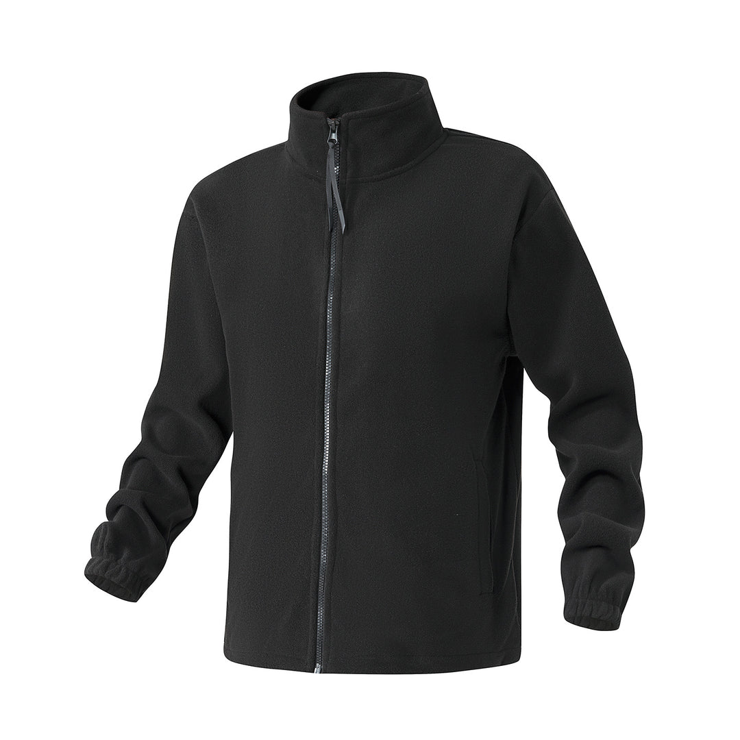 Herren Fleecejacke mit Stehkragen, durchgehendem Reißverschluss und elastischen Bündchen Drune