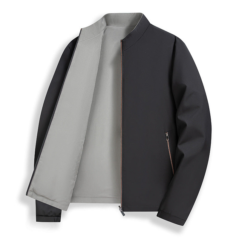 Herren elegante Übergangsjacke mit praktischem Stehkragen und seitlichen Reißverschlusstaschen Drune