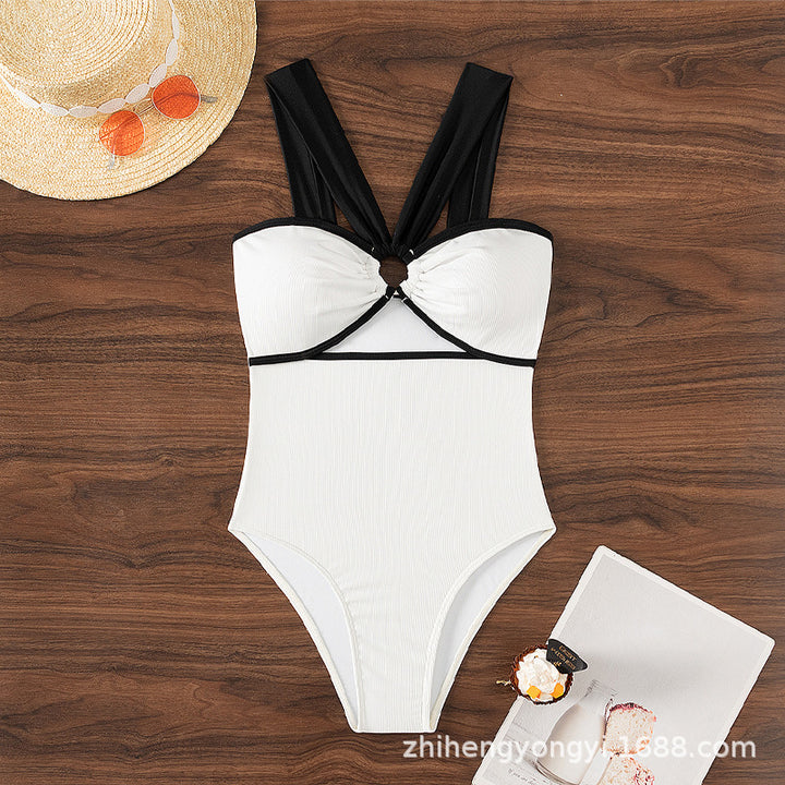 Damen Einteiliger Badeanzug mit innovativem Cut-Out Design Drune