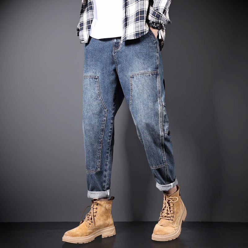 Herren Modische Cargo Jeans Drune