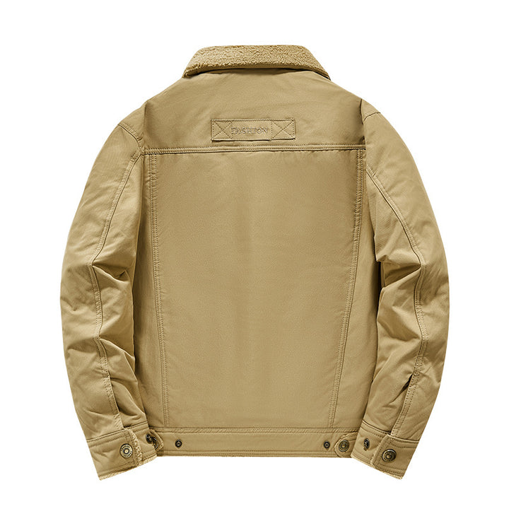 Herren lässige Übergangsjacke mit Teddyfutter Drune