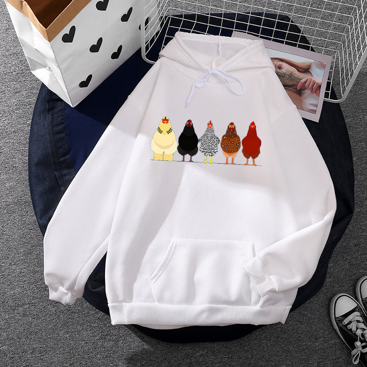 Damen nan oversized Kapuzenpullover mit Kängurutasche und süßem Avocado‑Toast-Print Drune