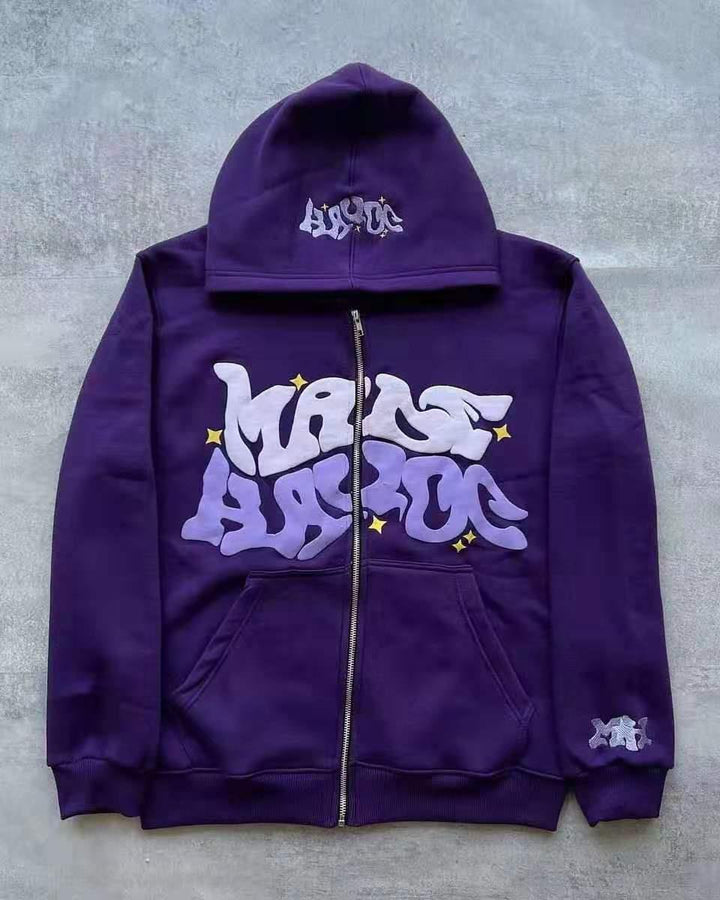Damen sportliche Kapuzenjacke im urbanen Graffiti-Stil Drune