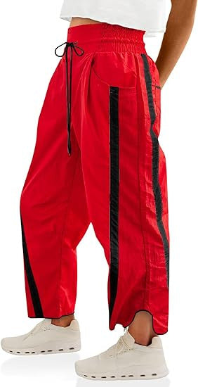 Damen lässige Freizeithose mit Seiteneinsätzen Drune