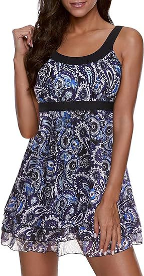 Damen Schwimmdress mit Blumenmuster Drune