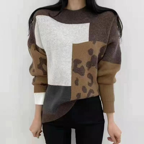 Damen modischer Pullover mit einzigartigem geometrischem Muster und strukturiertem Design Drune