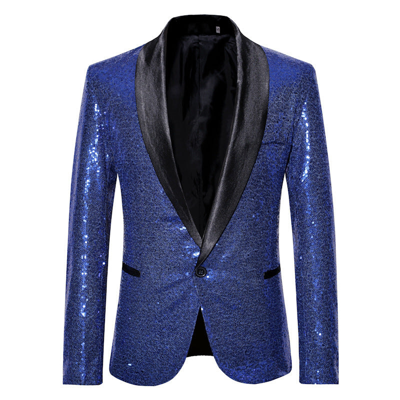 Herren eleganter Pailletten Blazer im modernen Schnitt Drune