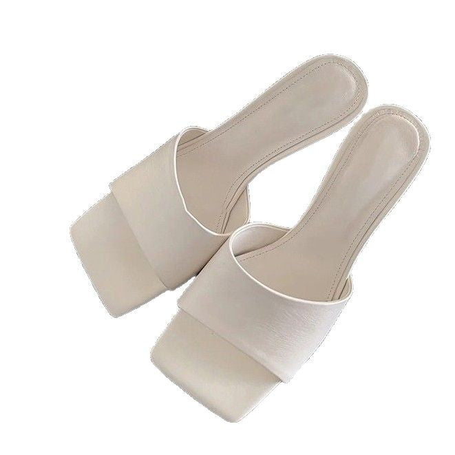 Damen Offene Mules mit elegantem Metallic-Obermaterial und komfortablem Blockabsatz Drune