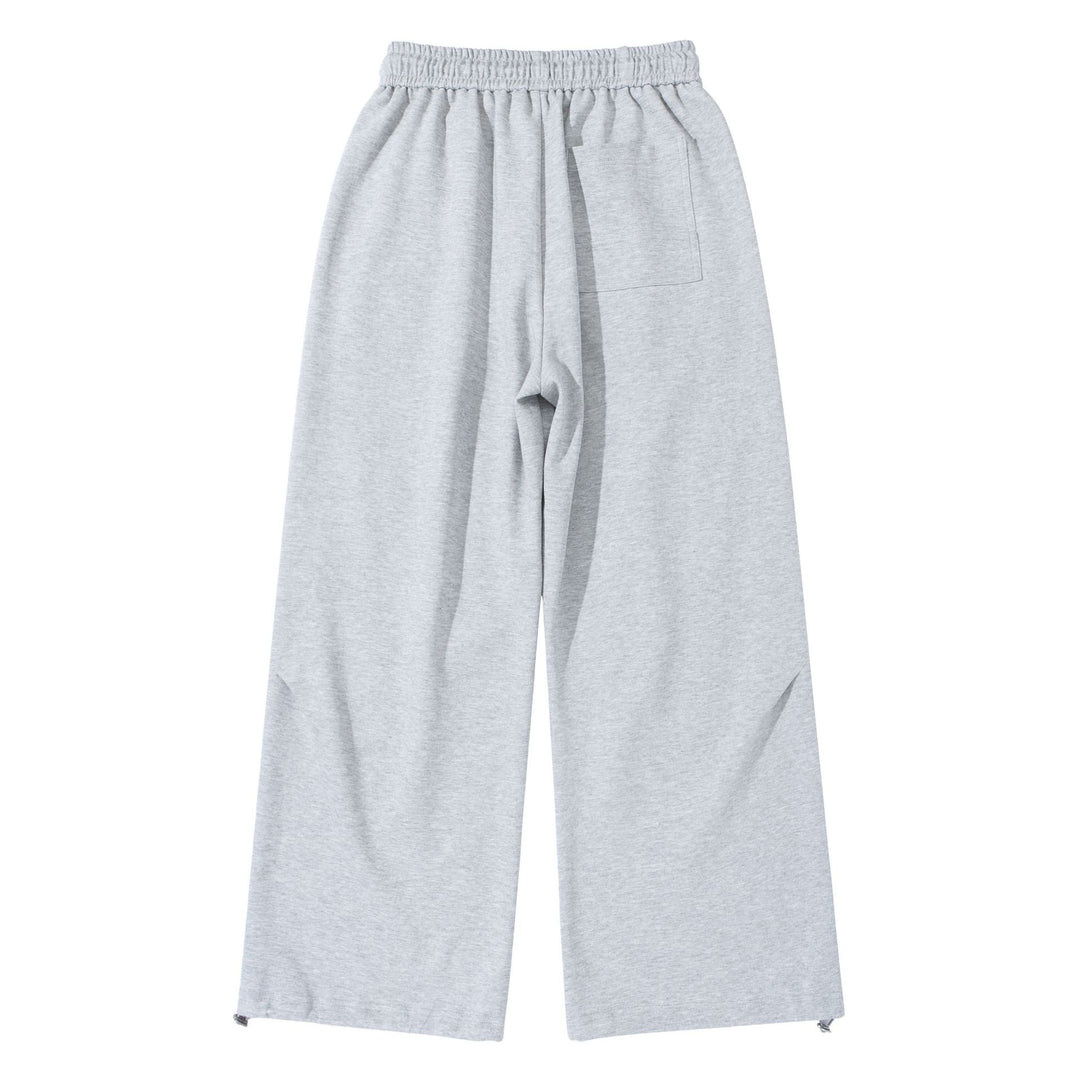 Unisex Weite French‑Terry Sweatpant mit elastischem Tunnelzugbund, Seitentaschen und verstellbarem Saum Drune