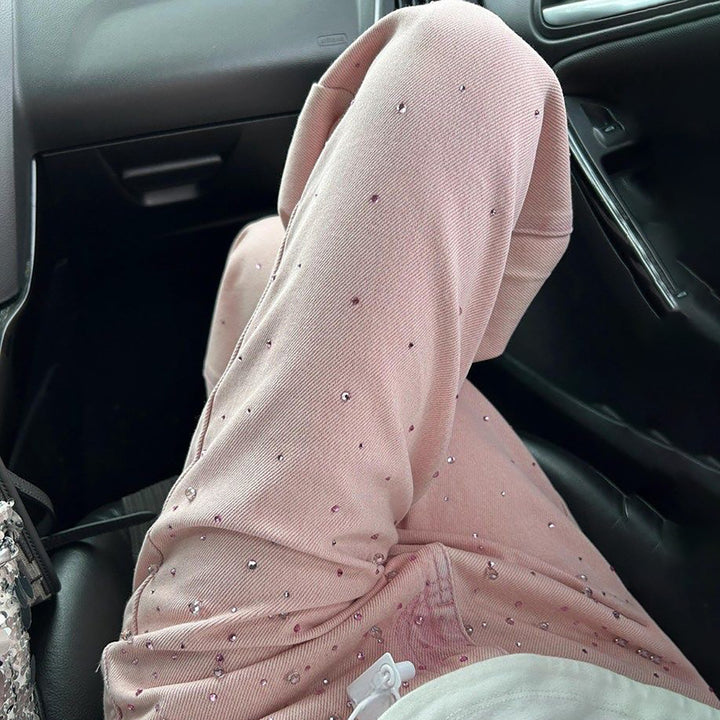Damen Denim-Hose mit eleganten Perlenapplikationen und modischem Schnitt Drune