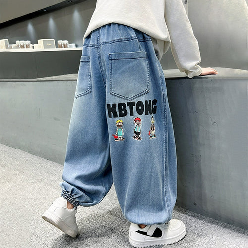 Unisex lässige Jeans mit bunten Stickereien Drune