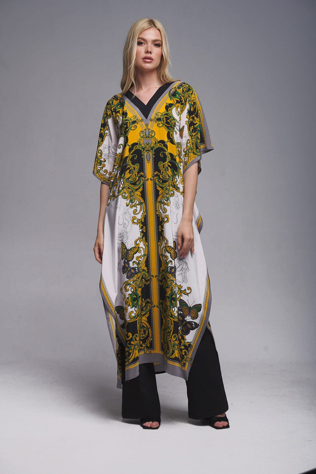 Damen Kaftan mit kunstvollem Muster und frischem Design Drune