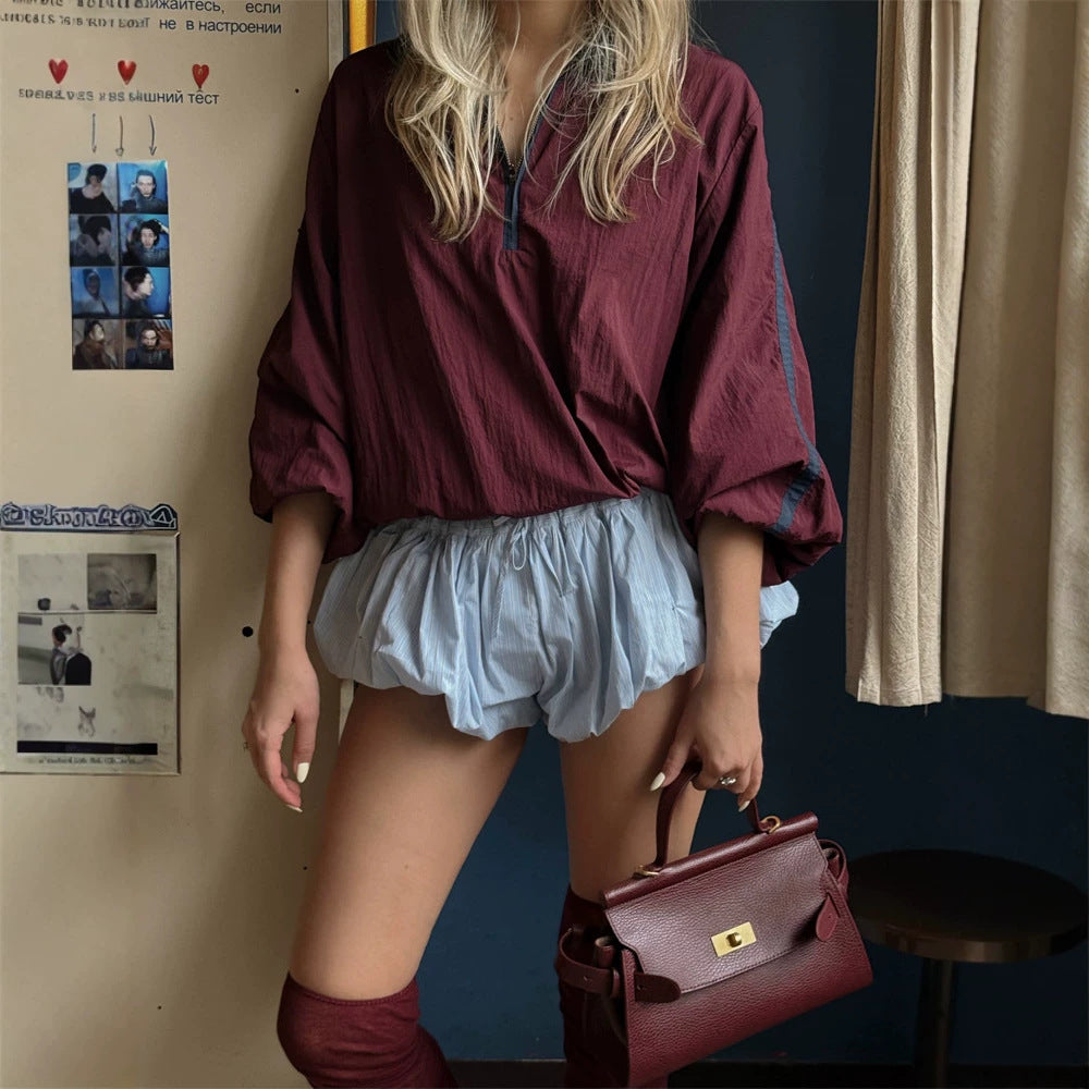 Damen Kleine strukturierte Lederhandtasche mit Drehverschluss & Topgriff Drune