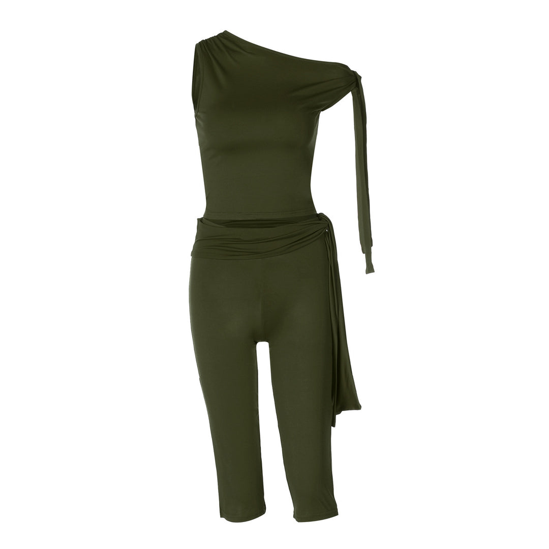 Damen Einseitiger Jumpsuit mit exklusiven Drapierungen Drune