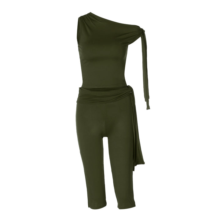 Damen Einseitiger Jumpsuit mit exklusiven Drapierungen Drune