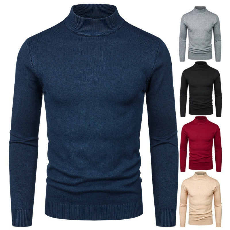 Herren eleganter Rollkragenpullover aus feiner Baumwollmischung Drune