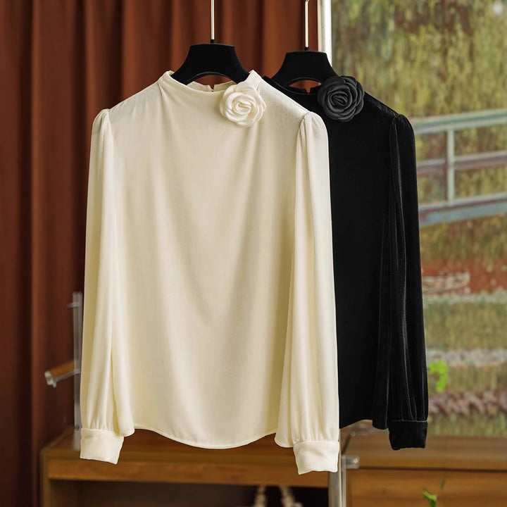 Damen Elegante Bluse mit Rüschen-Detail Drune
