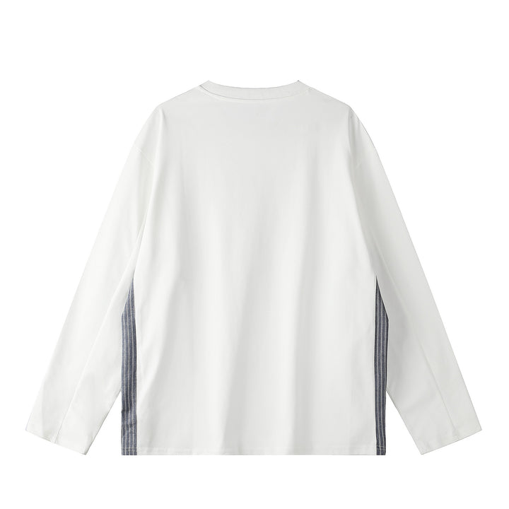 Unisex Oversize-Sweatshirt mit seitlichen Streifenpaneelen und Rundhals Drune