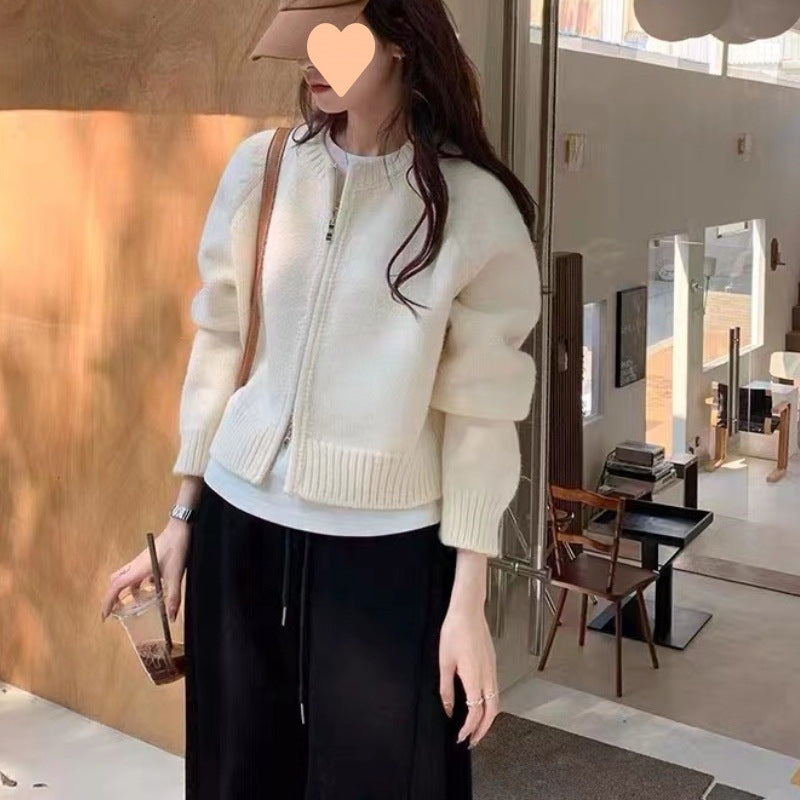 Damen lässige Strickjacke mit lockerer Passform und Ribbing Drune