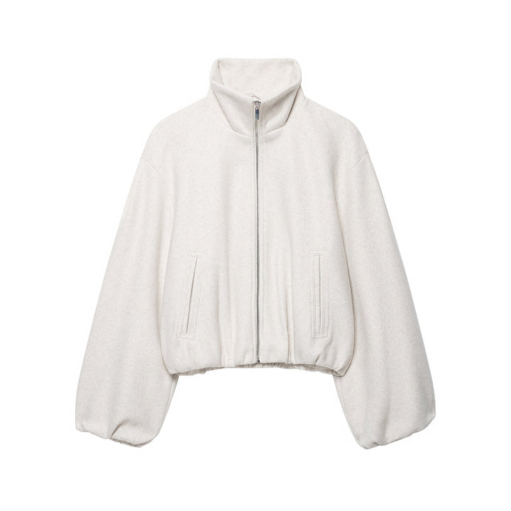 Damen Leichte wattierte Windjacke mit Stehkragen und Polka‑Dot‑Print Drune