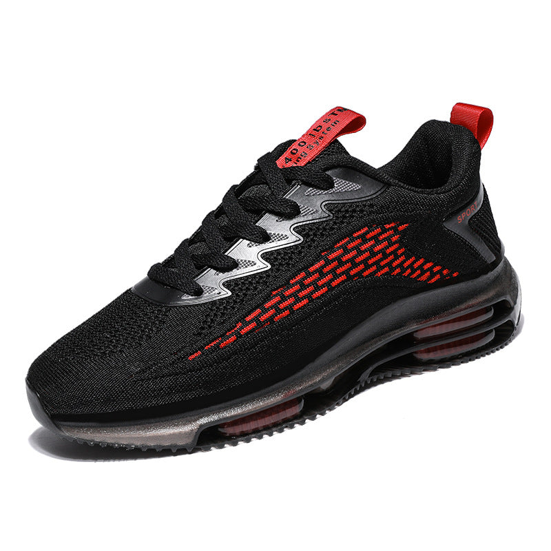 Unisex atmungsaktive Strick-Laufsneaker mit sichtbarer Luftkammer, verstärkter Ferse und rutschfester Profilsohle Drune