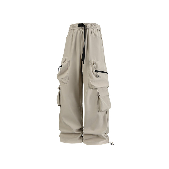 Herren Breite Cargo-Hose im Utility-Design mit elastischem Bund, integrierter Gurt und multifunktionalen Taschen Drune