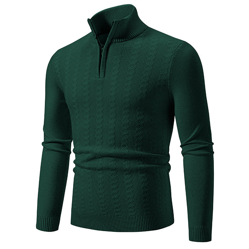 Herren modischer Rollkragenpullover mit elegantem Strukturmuster Drune