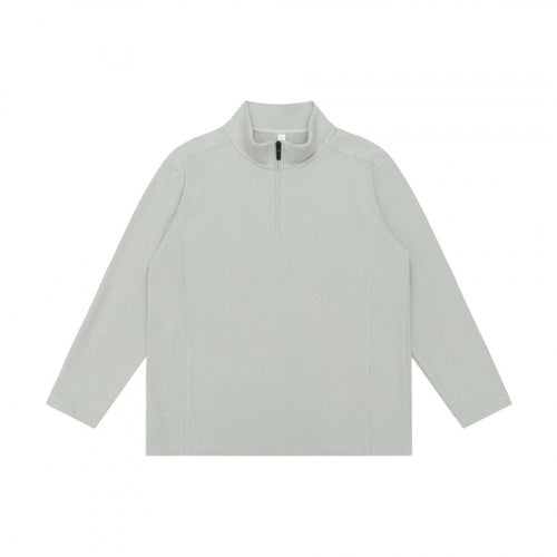 Unisex Texturierter Half‑Zip‑Strickpullover im Boxy‑Schnitt mit Stehkragen Drune