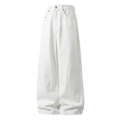 Damen Hochtaillierte Denim-Palazzohose mit extra weitem Bein und Five‑Pocket-Details Drune